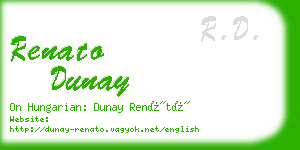 renato dunay business card